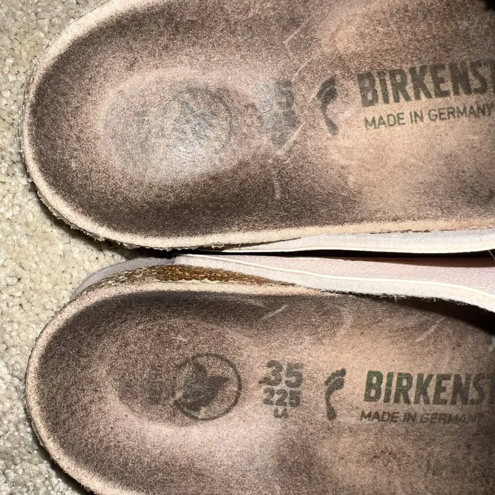 Birkenstock Arizona Vegan Birko-Flor Sandals – Light Rose 35 (women's 4-4.5)